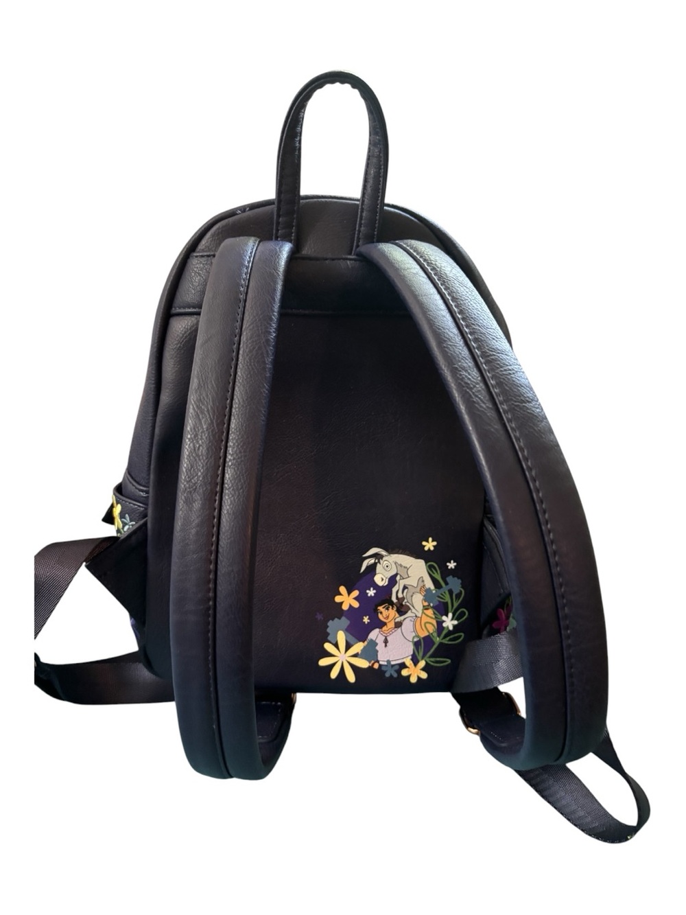 Loungefly Black Floral Disney Parks Mini Backpack - Picture 2 of 6